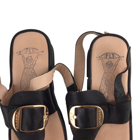 Fly London Black Sandals - Picture 8 of 16